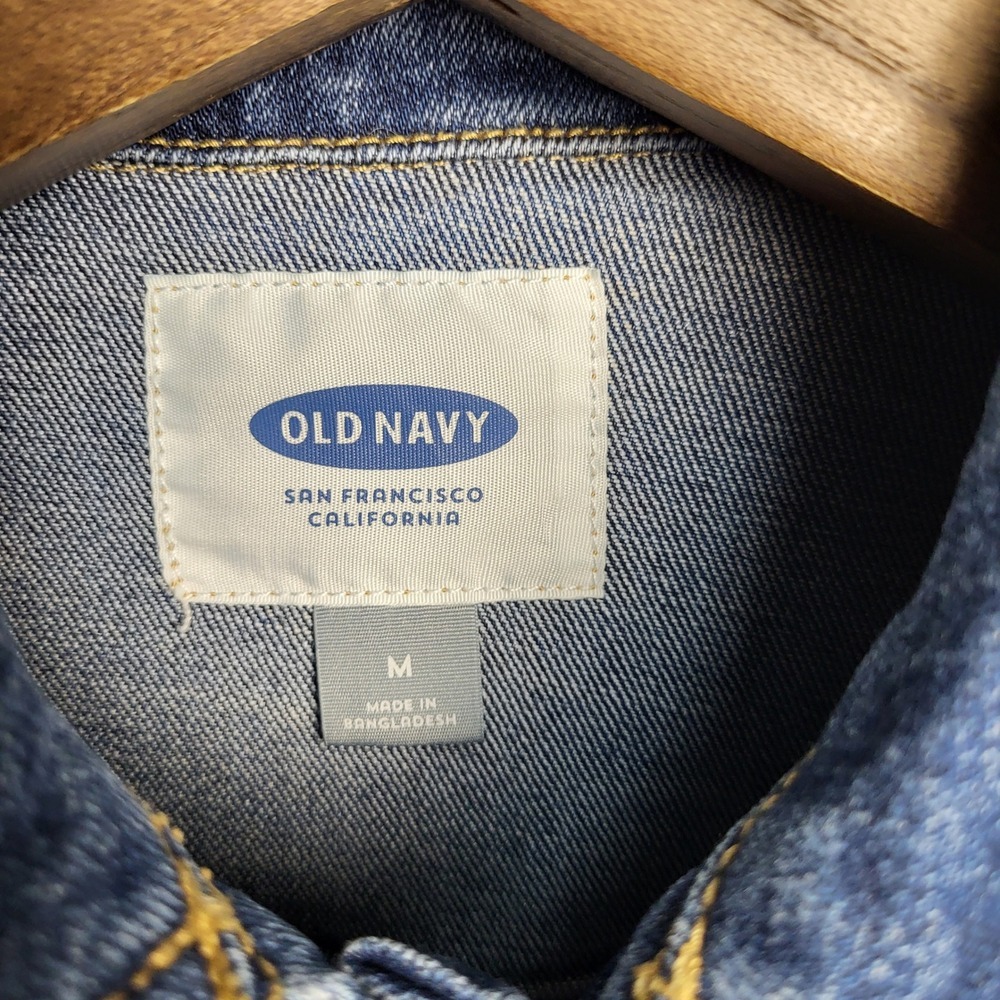 Old Navy Womens Medium Denim Jacket‎ Classic Jean Jacket Blue Casual - Picture 3 of 7